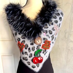 Faux fur stole